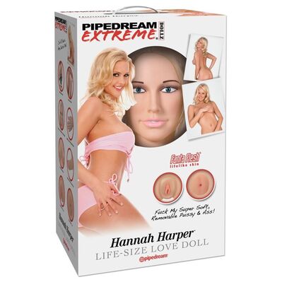 MUÑECA HINCHABLE TAMAÑO REAL CON CARA 3D, VAGINA Y ANO REALISTA + BOMBA