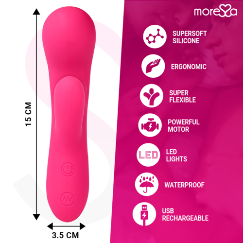 MORESSA - JERRY CLIP VIBRADOR PUNTO G Y CLITORIS PREMIUM SILICONE RECARGABLE