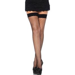 LEG AVENUE - MEDIAS EN RED NEGRAS TALLA ÚNICA