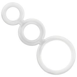 ADDICTED TOYS - SET ANILLOS PENE Y TESTÍCULOS CLEAR