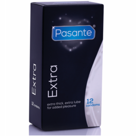 PASANTE - EXTRA PRESERVATIVOS EXTRA GRUESOS CON LUBRICACIÓN ADICIONAL 12 UNIDADES