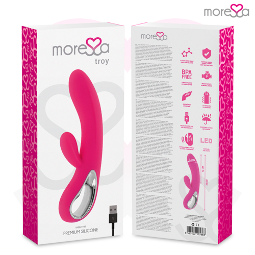 MORESSA - TROY MASAJEADOR PUNTO G Y CLITORIS PREMIUM SILICONE RECARGABLE