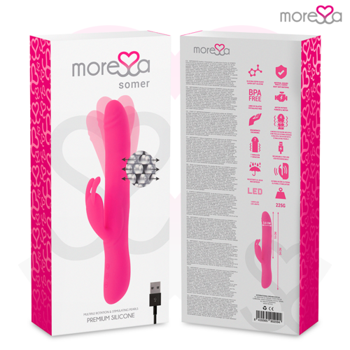 MORESSA - SOMER ROTADOR PERLADO Y POTENTE VIBRACIÓN SILICONA PREMIUM